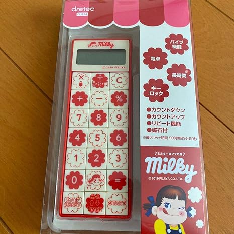 Amazon Co Jp Milky Dretec 電卓付タイマー ペコちゃん 文房具 オフィス用品