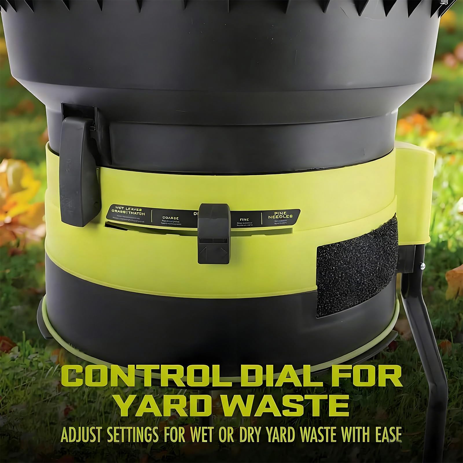 Trituradora De Jardín Eléctrica 2500W - 8000 RPM Trituradora De Ramas & Hojas Con Tolva 54cm, Mulcher Portátil Para Residuos De Jardín, Hojas De Césped & Compostaje 10mpowercord