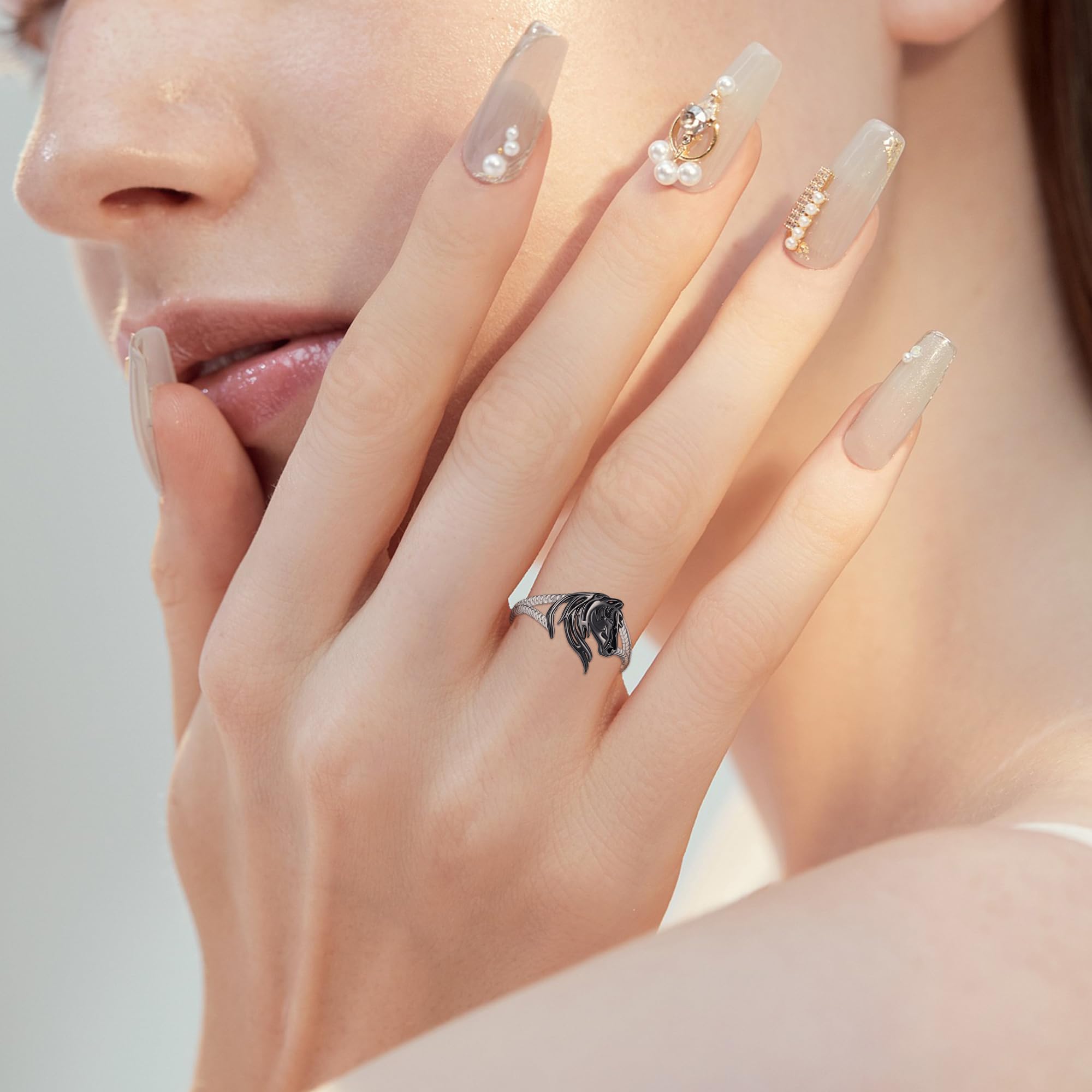 Rose Blume/Dreifacher Mond Göttin/Fidget/Pilz/Ringe für Frauen S925 Sterling Silber Knoten Ring Muttertag Schmuck Geschenke für Frauen