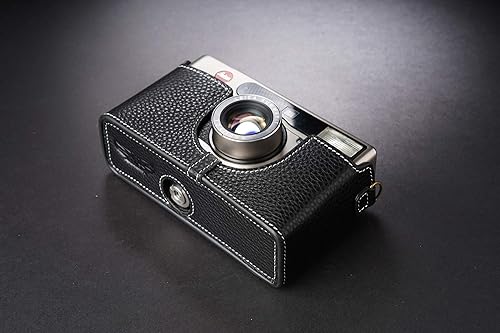 Miniatura 6 de Leica Minilux - Funda para cámara Leica MiniluxMinilux Zoom con correa de mano de piel auténtica, hecha a mano, color negro