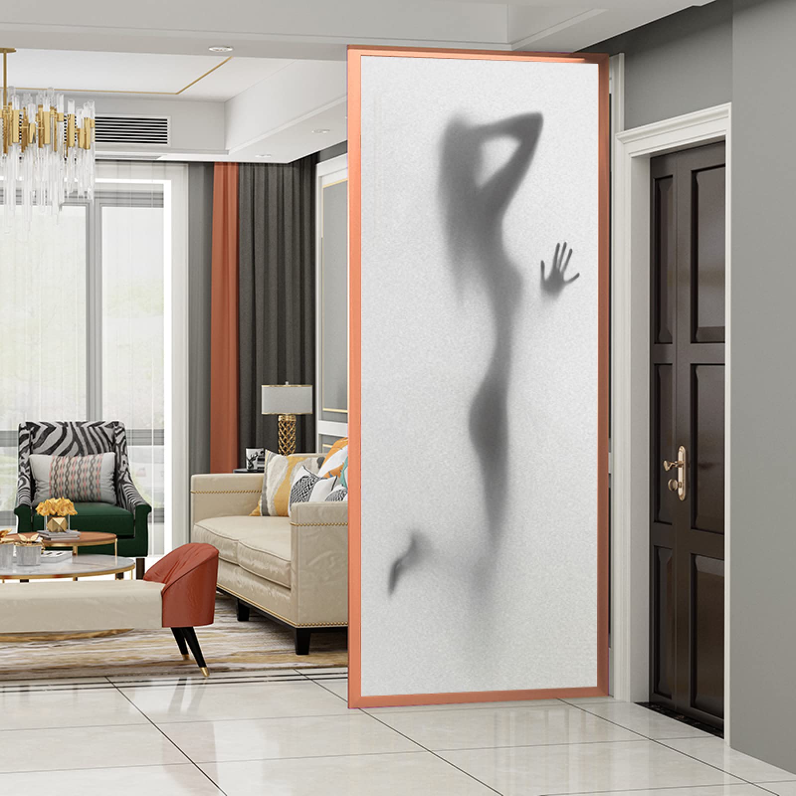 Fensterfolie Abstrakte Frauen Sichtschutzfolie Fenster Static Milchglasfolie Folie Fenster Sichtschutz Without Adhesive Klebefolie Fenster Home Office Fensterfolie Blickdicht 70x200cm