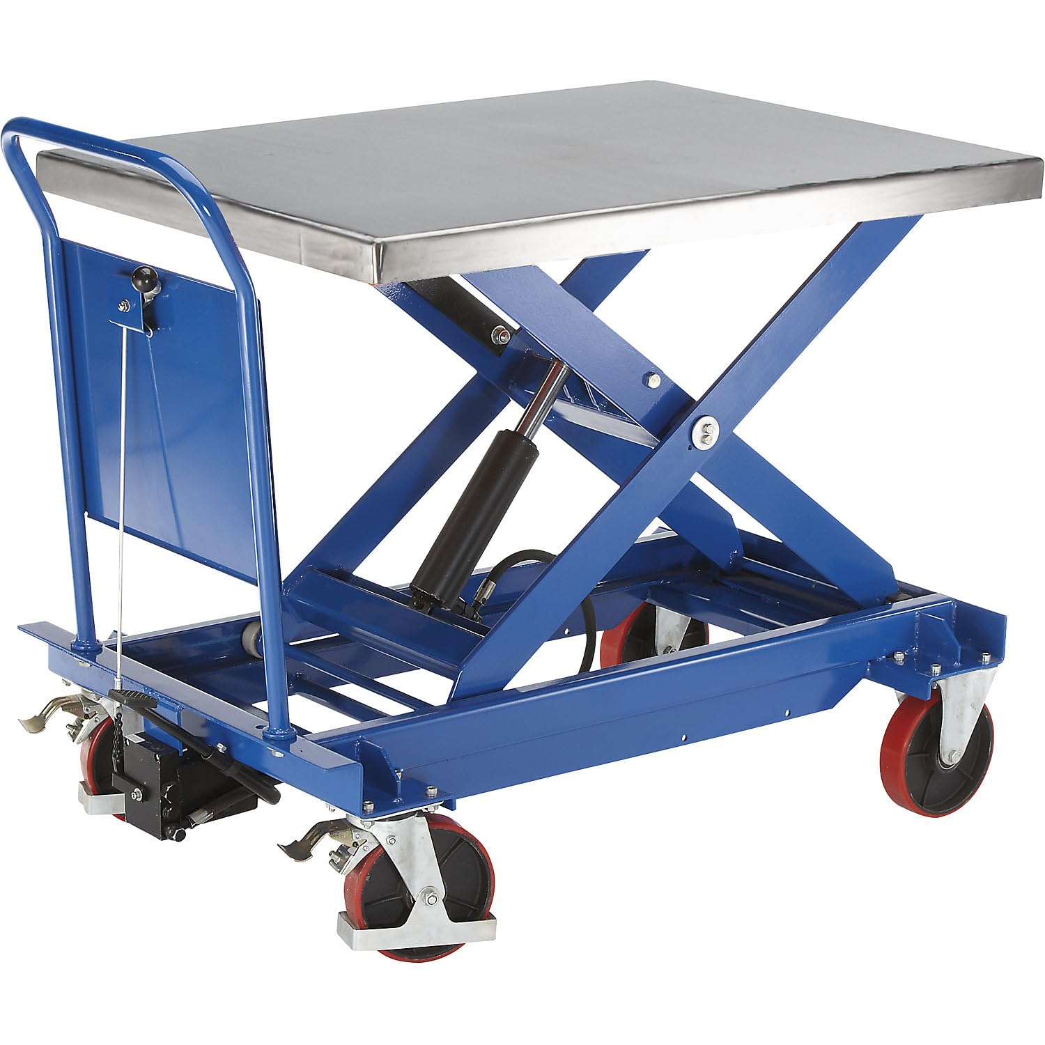 kaiserkraft | Hubplattformwagen Standard | Edelstahlplattform, Tragfähigkeit 1000 kg