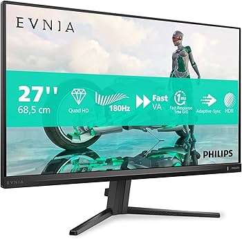 Philipsディスプレイモニター1440p 180hz 27M2N3500NL PHILIPS Evnia 27M2N3500NL - Monitor da gioco QHD da 27 pollici