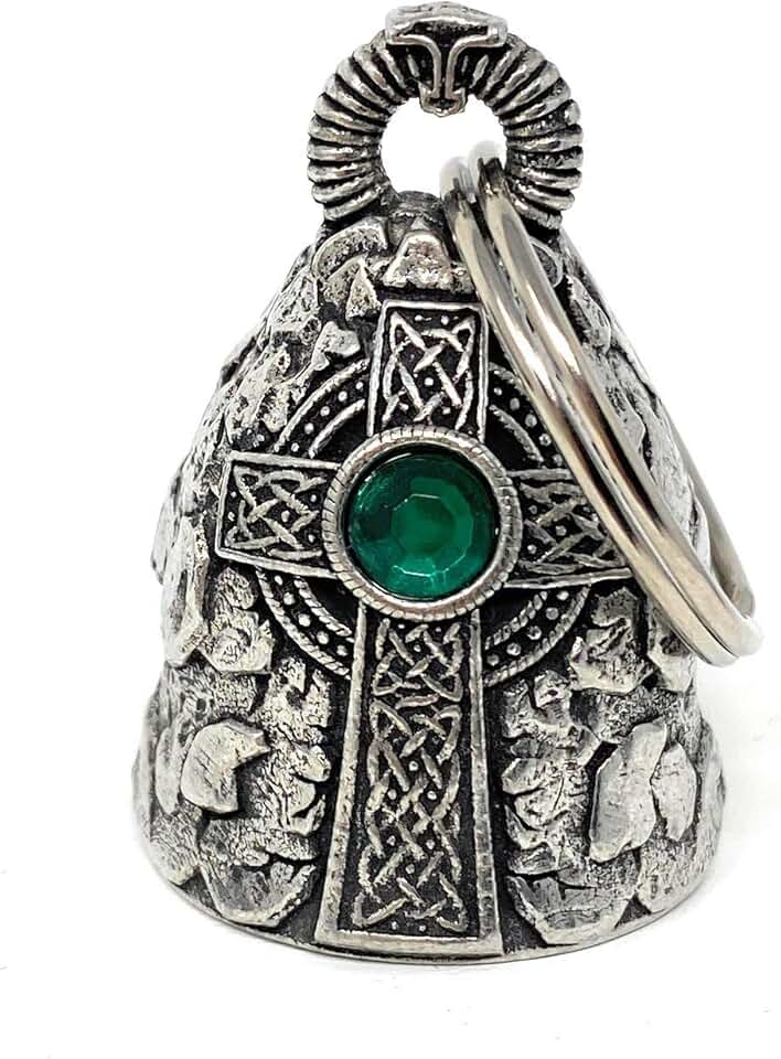 Bravo Bells Celtic Cross Diamond Bell - Biker Bell Accessory or Key Chain for Good Luck on The Road