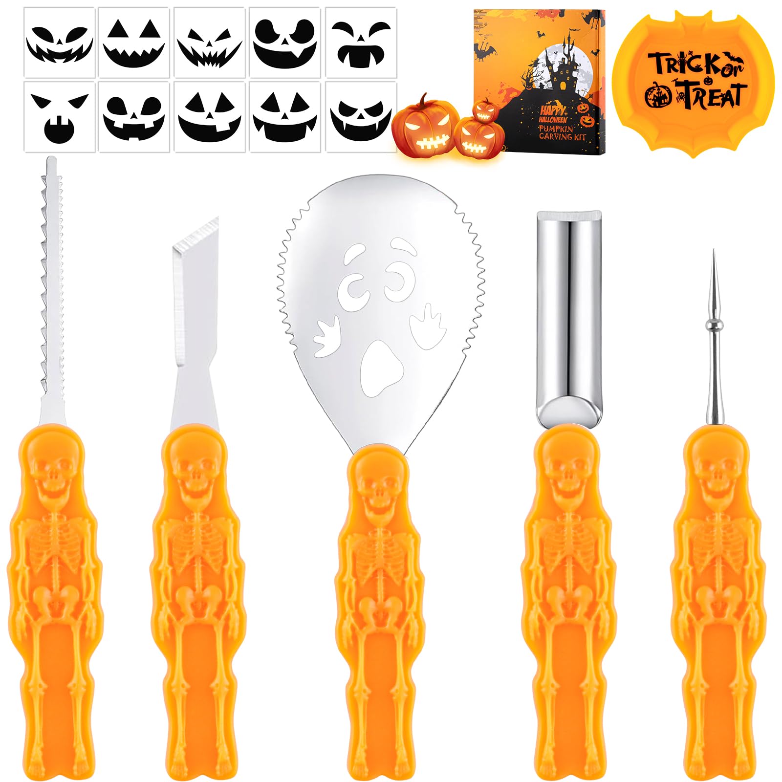 Kit sculpture citrouille Halloween avec modèles
