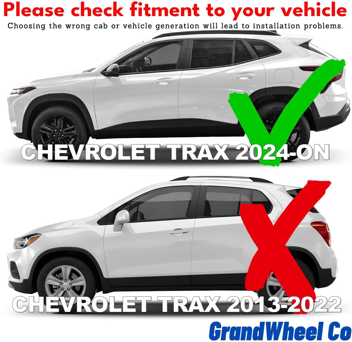 Window Deflectors Smoke Tinted Tape-On Side Window Vent Visor Deflectors Rain Guards Compatible with Chevrolet (Chevy) Trax 2024-2026 - 4 pcs. GW1048