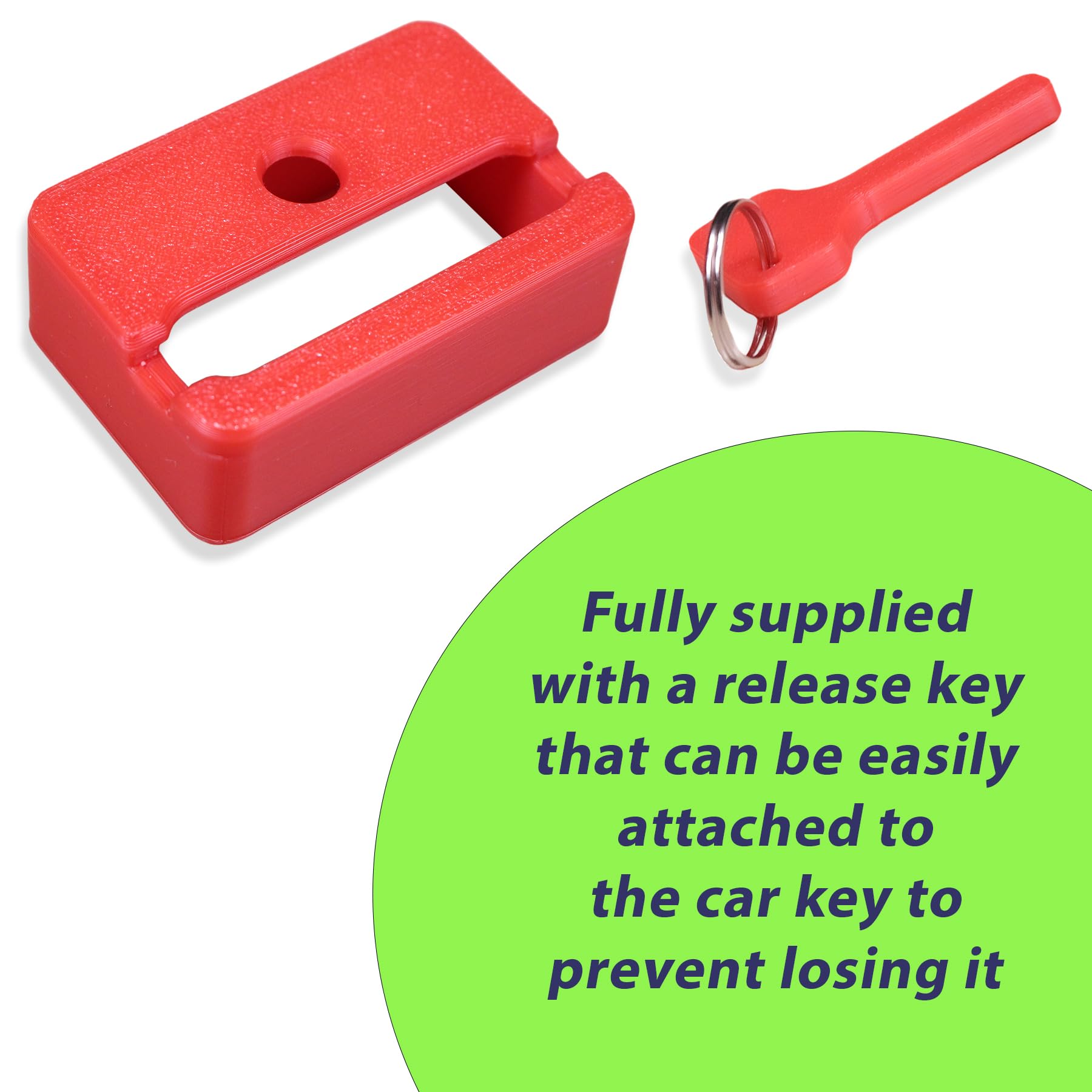 Decoralin Seat Belt Buckle Guard, Safety Cover with Keychain Release Key, Prevents Unbuckling by Kids & Dementia Patients - Image 2