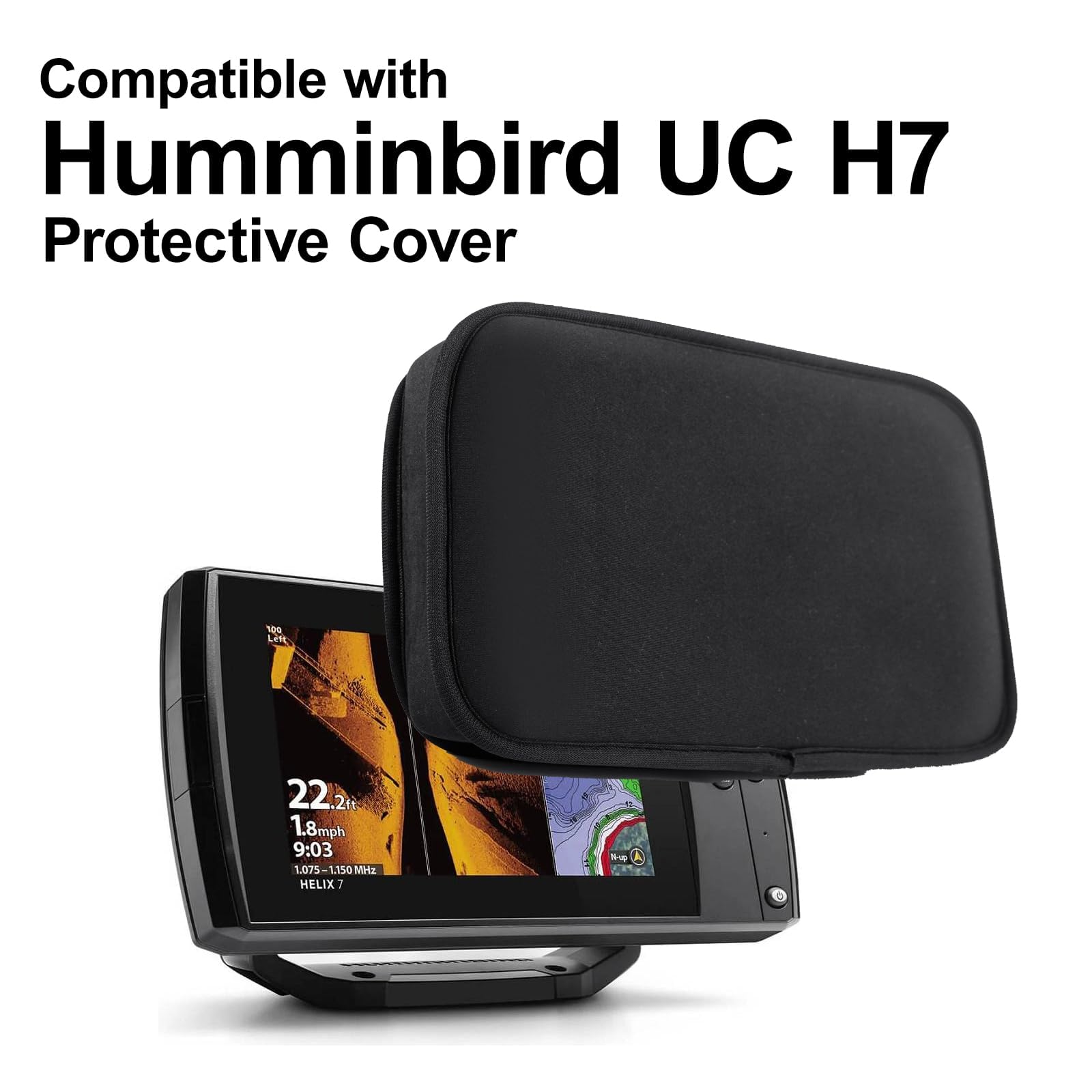 Custodia compatibile con Humminbird UC H7 in neoprene spesso Fish Finder H7 Helix 7 Copertura dello schermo, protegge lo schermo e il dispositivo da sole e condizioni climatiche avverse danni
