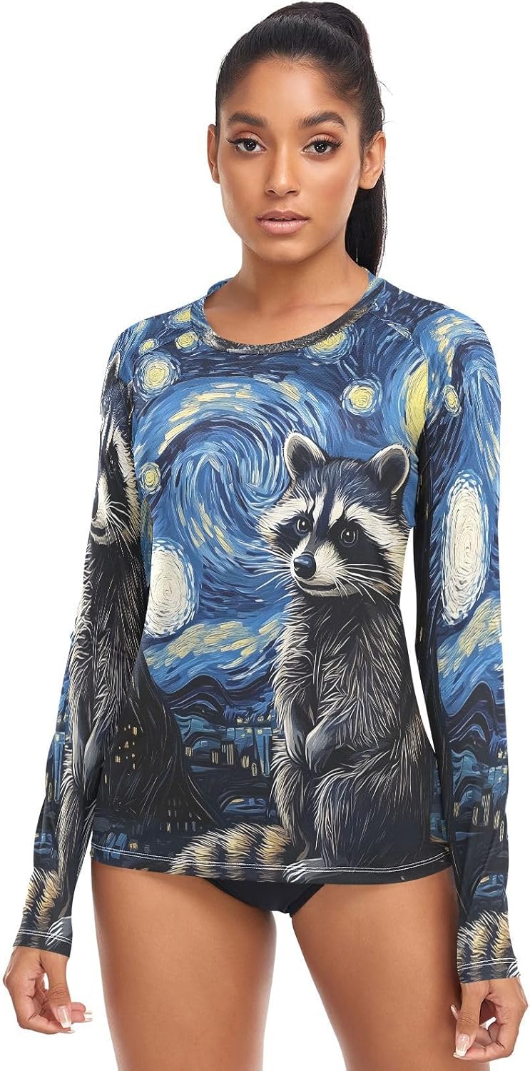 Sea Turtle Sunflower Rash Guard for Women UPF 50+ SPF Shirts Long Sleeve Swim Shirt Sun Protection Swimsuits