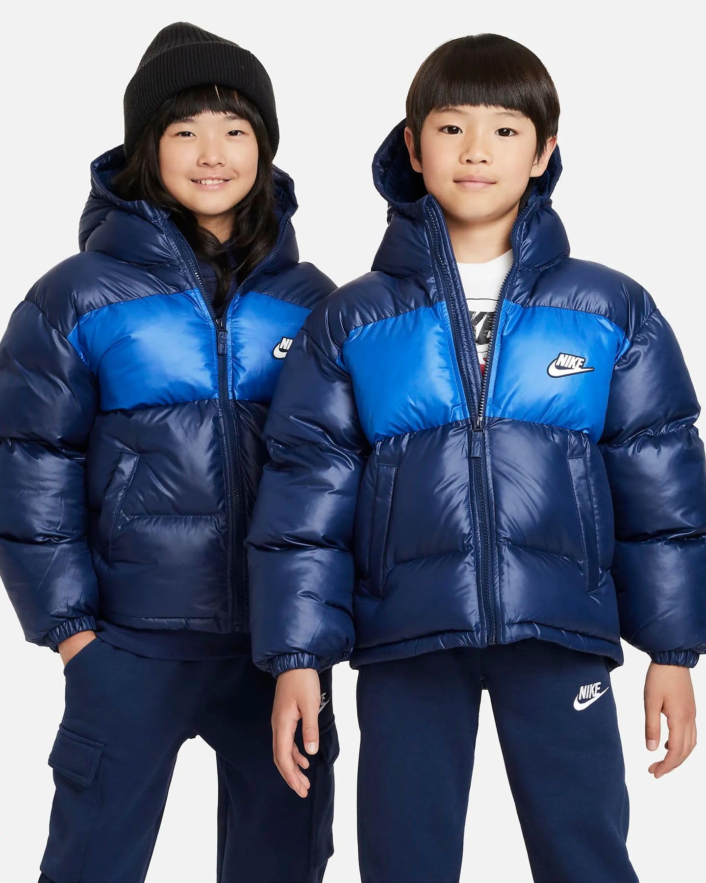 NIKE FD2846-410 K NSW TF RPL HIGH SYNFL HD JKT Jacket Unisex MIDNIGHT NAVY/GAME ROYAL/WHITE Size XL