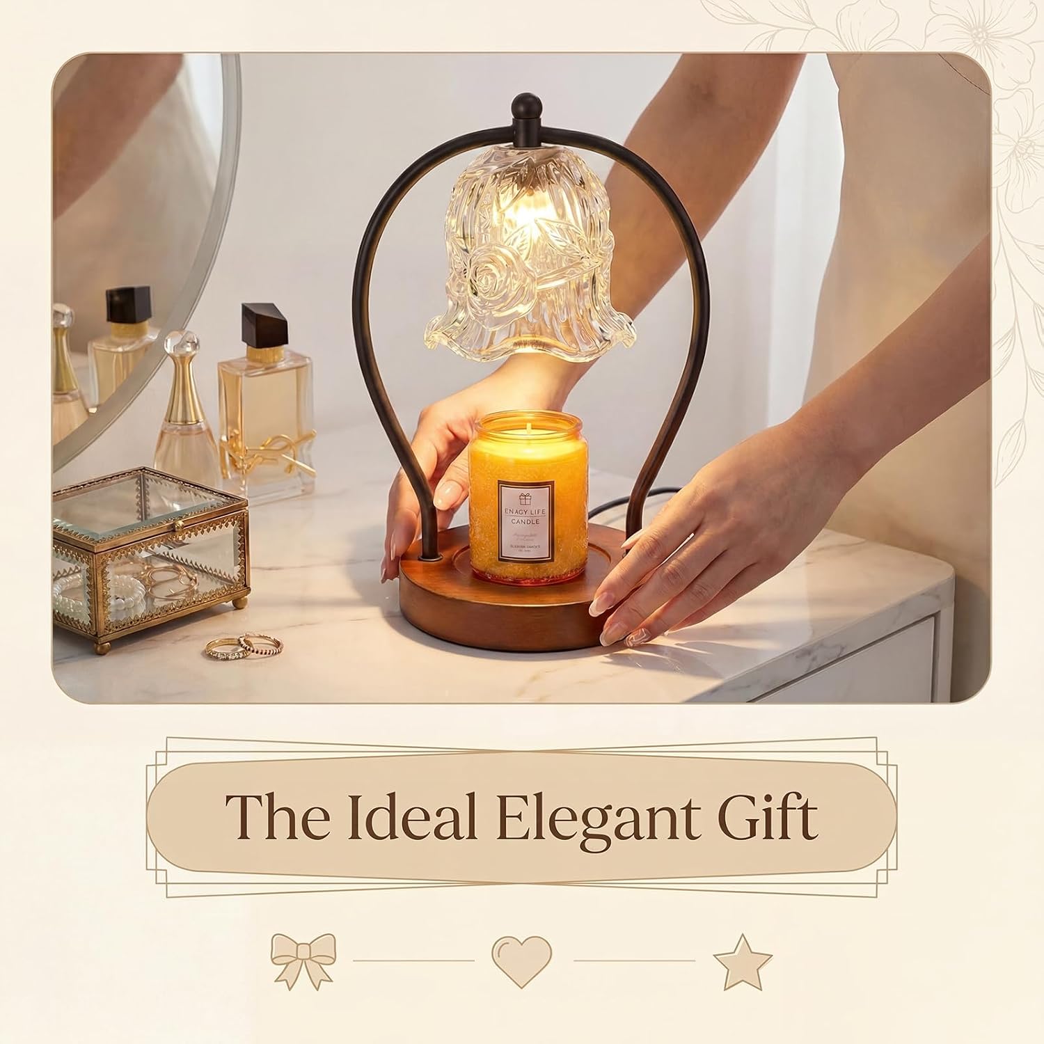 Candle Warmer Lamp with Timer & Dimmer, Candle Warmer for Jar Candles image 4