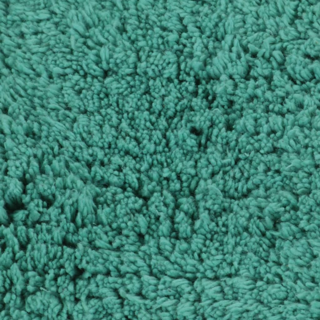 Lot de 3 tapis de bain en coton turquoise antidérapant lavable absorbant et séchage rapide pour salle de bain confort et sécurité
