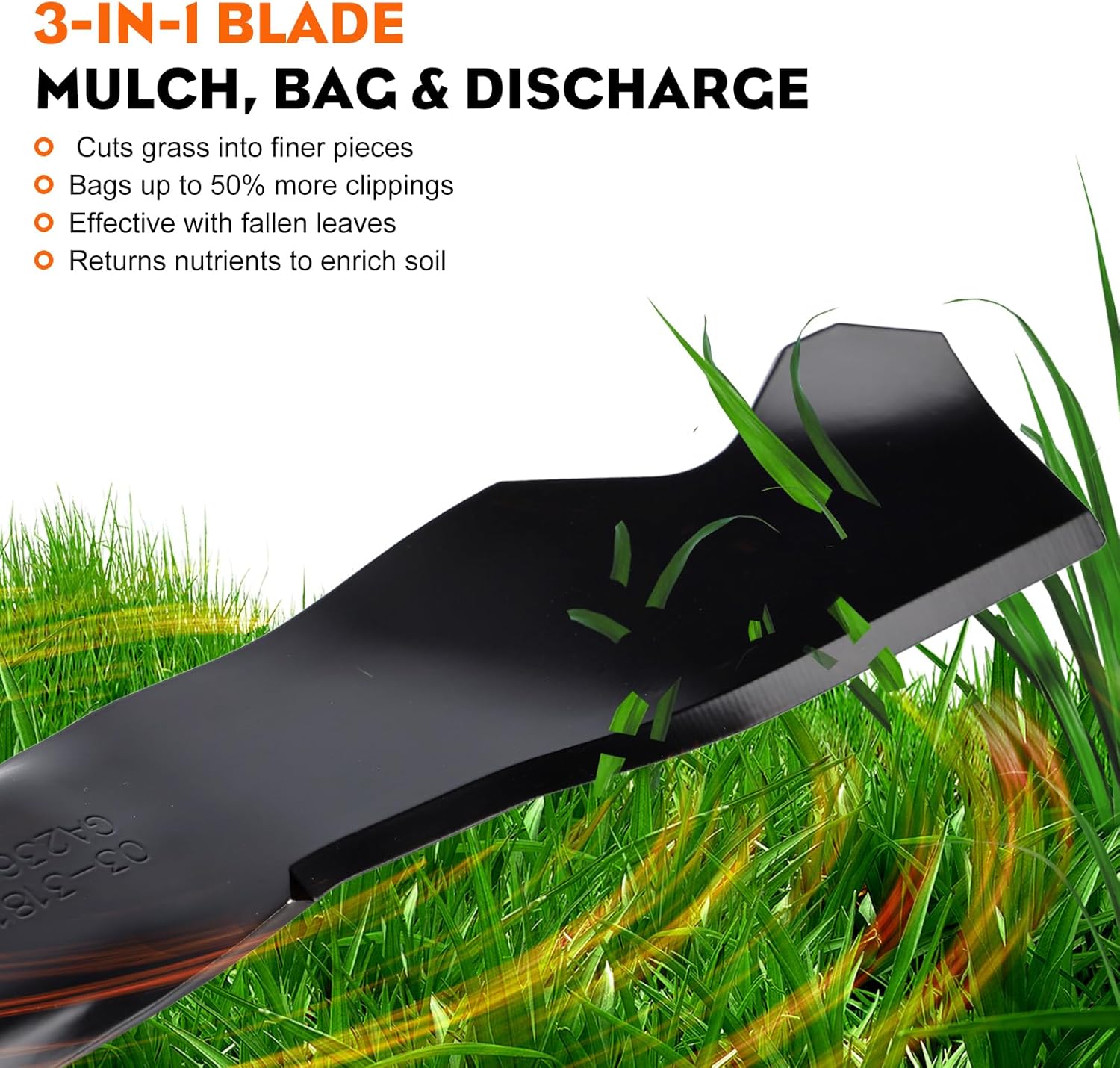 Hipa 2-Pack 942-0741A Mulching Blades Set for Tyoy Bilt TB110 TB230 TB240 TB130 21 inch Walk Behind Push Mower Lawn Mower Models Replace 942-0741 742-0741A Blade