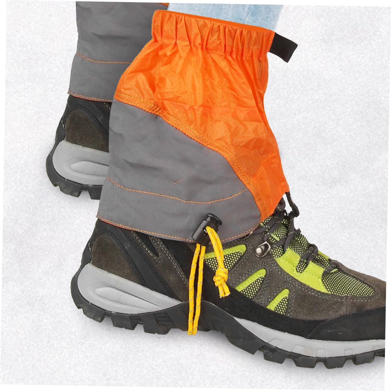 VICASKY 3 Pièces Guêtres de Randonnée Imperméables Orange Protection Sable et Respirante Réglables avec Cordon Élastique pour Chaussures de Marche Extérieur