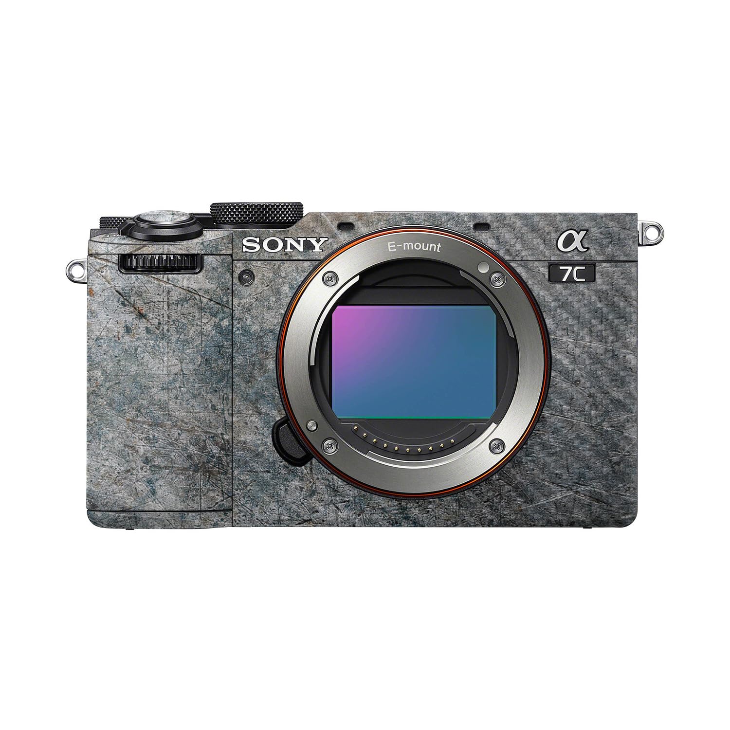 Carbon Fiber Camera Skin Compatible with Sony A7C Mark II (2023) - Shadow Concrete - Premium 3M Vinyl Protective Wrap Decal Cover - Easy to Apply | Crafted in the USA by MightySkins