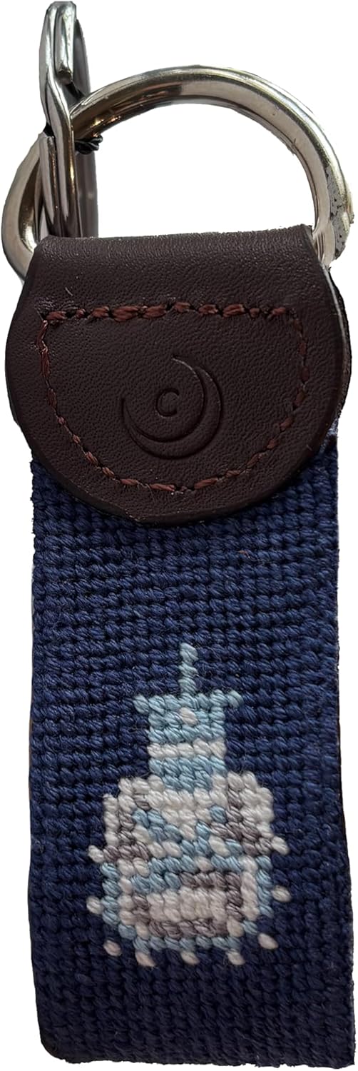 Charleston Belt Citadel Hand-stitched Needlepoint Key Fobs Genuine Leather Logo Spike Big Red Class Ring Officially Licensed