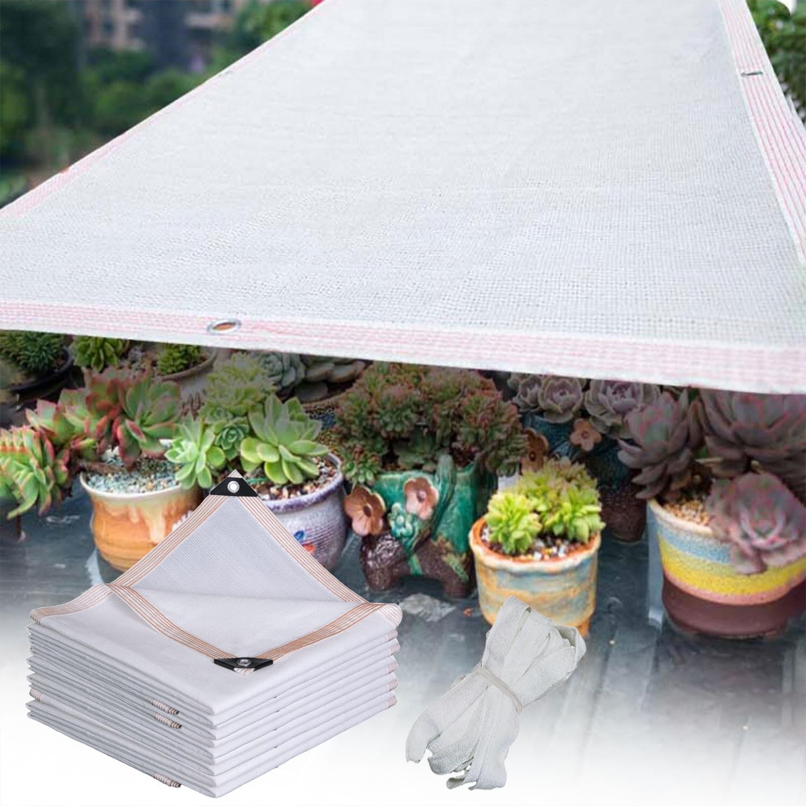 Tissu d'ombrage pour jardin blanc 1x9m contre la forte chaleur