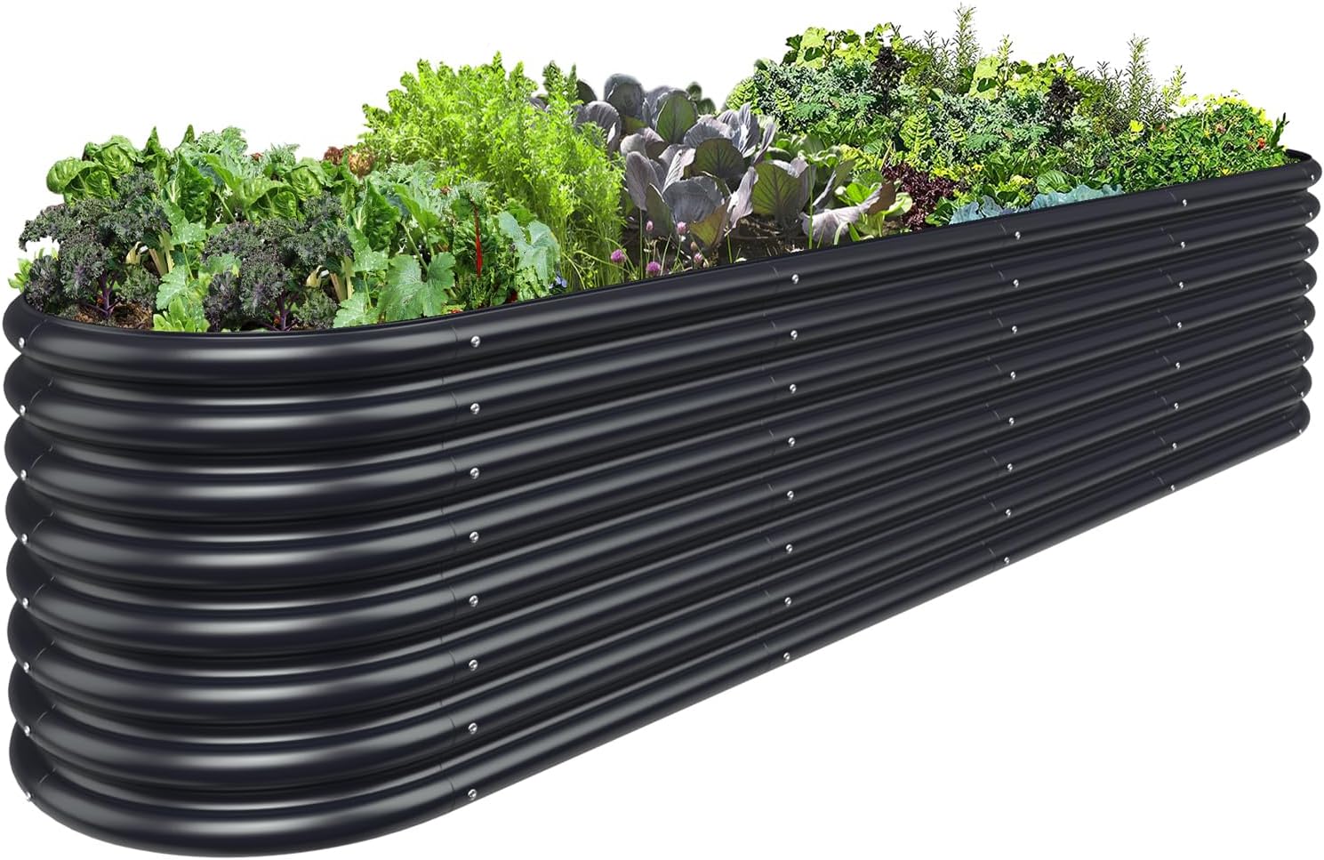 FRIZIONE 9FT(L)×2FT(W)×2FT(H) Raised Garden Bed Outdoor, 9 in 1 Adjustable Raised Garden Beds for Flower, Raised Planter Box Outdoor for Herb, Flowers, Vegetable-Gray Gray 9FT(L)×2FT(W)×2FT(H) (1PCS)