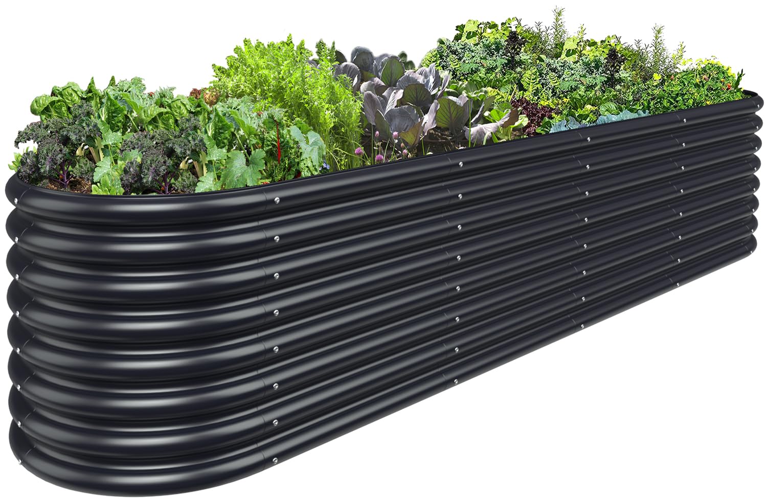 Photo 1 of FRIZIONE 8FT(L)×2FT(W)×2FT(H) Raised Garden Bed Outdoor, 9 in 1 Adjustable Raised Garden Beds for Flower, Raised Planter Box Outdoor for Herb, Vegetable-Gray Gray 8FT(L)×2FT(W)×2FT(H) (1PCS)