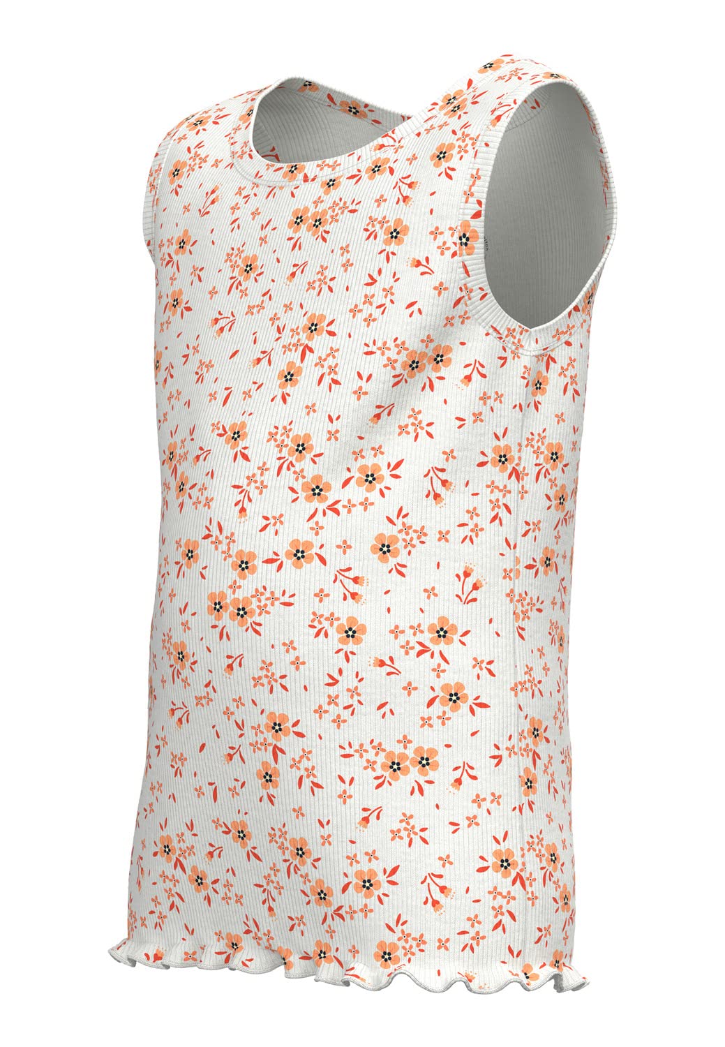 Bestseller A/S Dziewczęca koszulka z długim rękawem NMFVEMINNA Slim Tank TOP H, jasnobiała, 92, Bright White, 92 cm