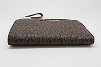 Vista 4 de Michael Kors - Cartera de viaje con doble cremallera de PVC marrón