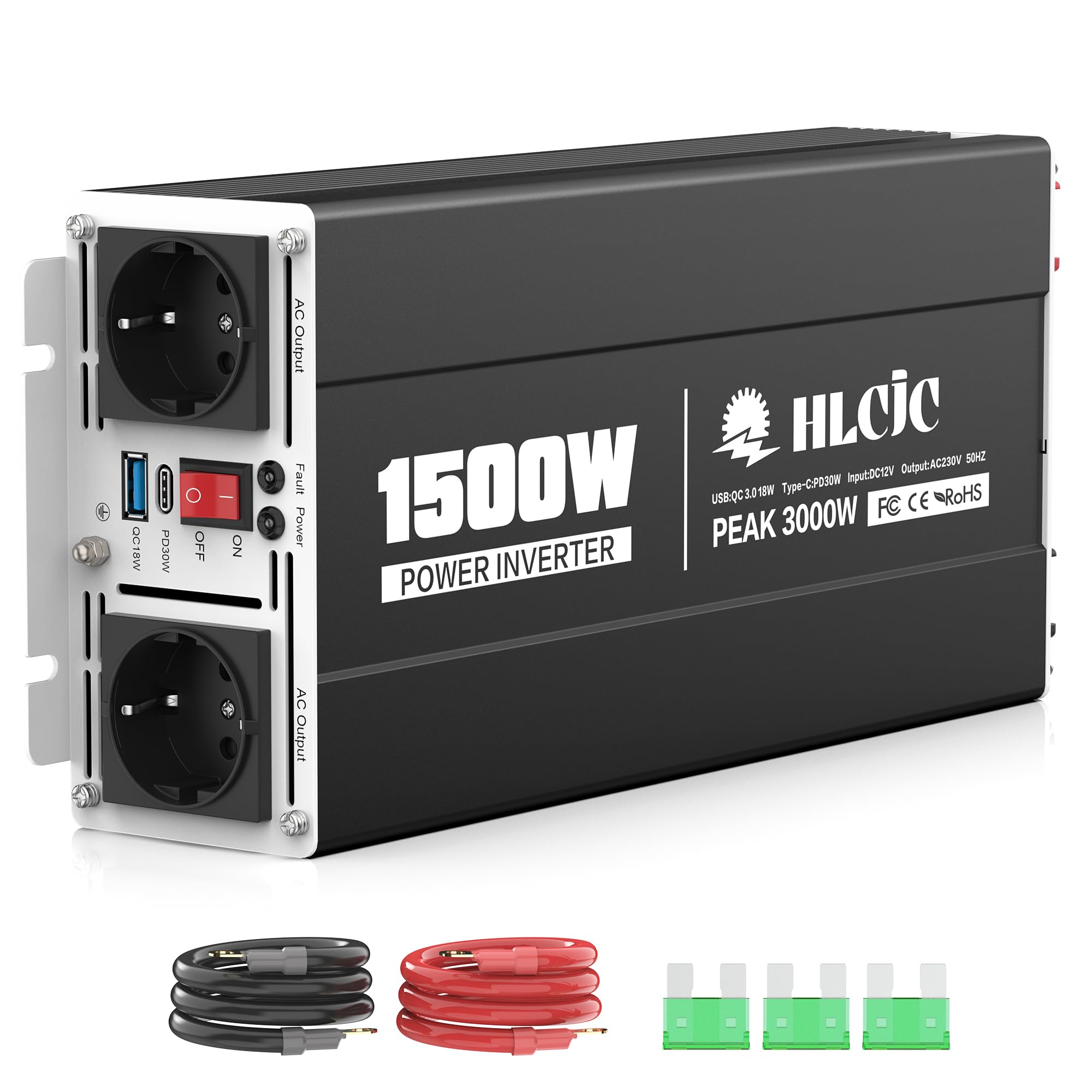 Inversor de 1500 W con onda sinusoidal modificada