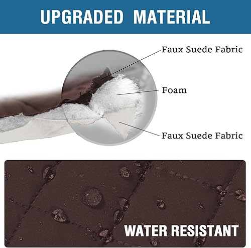 Miniatura 4 de H.VERSAILTEX Fundas de sofá resistentes al agua para reposabrazos para sofá, soporte de control remoto, organizador de reposabrazos para revista,