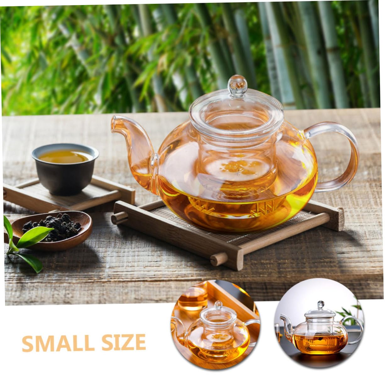 IMIKEYA 2pezzi Teiera Borosilicato Trasparente Con Filtro Riutilizzabile Per Tè Sfuso e Tisane Facile Da Pulire e Maneggiare Per Pausa Rilassante