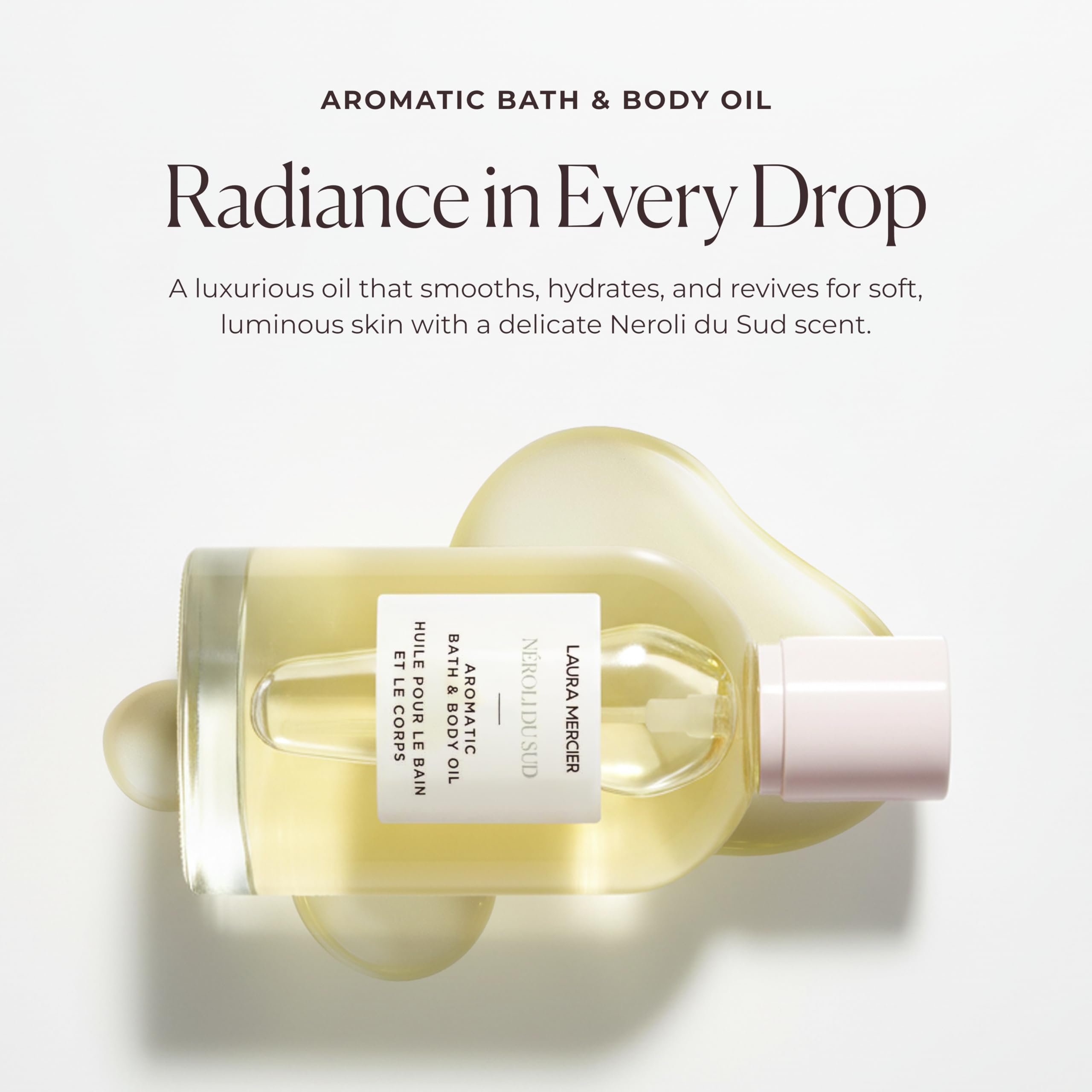 Laura Mercier Aromatisches Bade- & Körperöl - 48 Std. Feuchtigkeit, glättet, macht die Haut weich und strahlend, luxuriös, 100ml