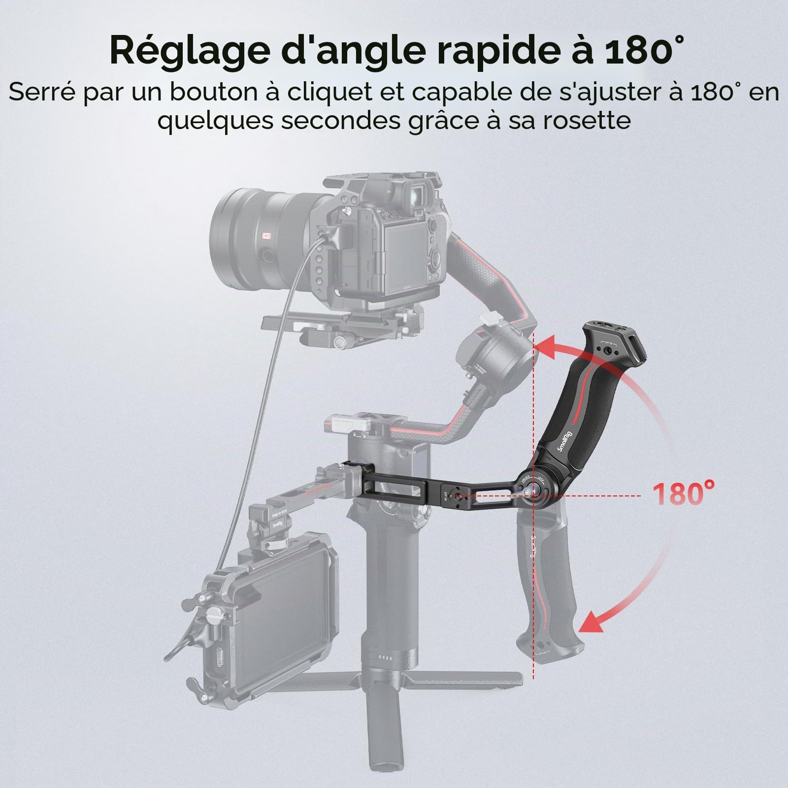 SMALLRIG RS 4/RS 4 Pro Poignée Réglable pour DJI, 8 kg, 3028C