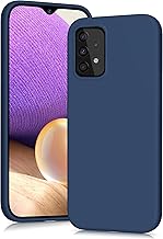 YATWIN Case for Samsung Galaxy A32 5G, Soft Silicone Case with Precision Cuts for Camera, 360° Protection with Raised Edges, Blue