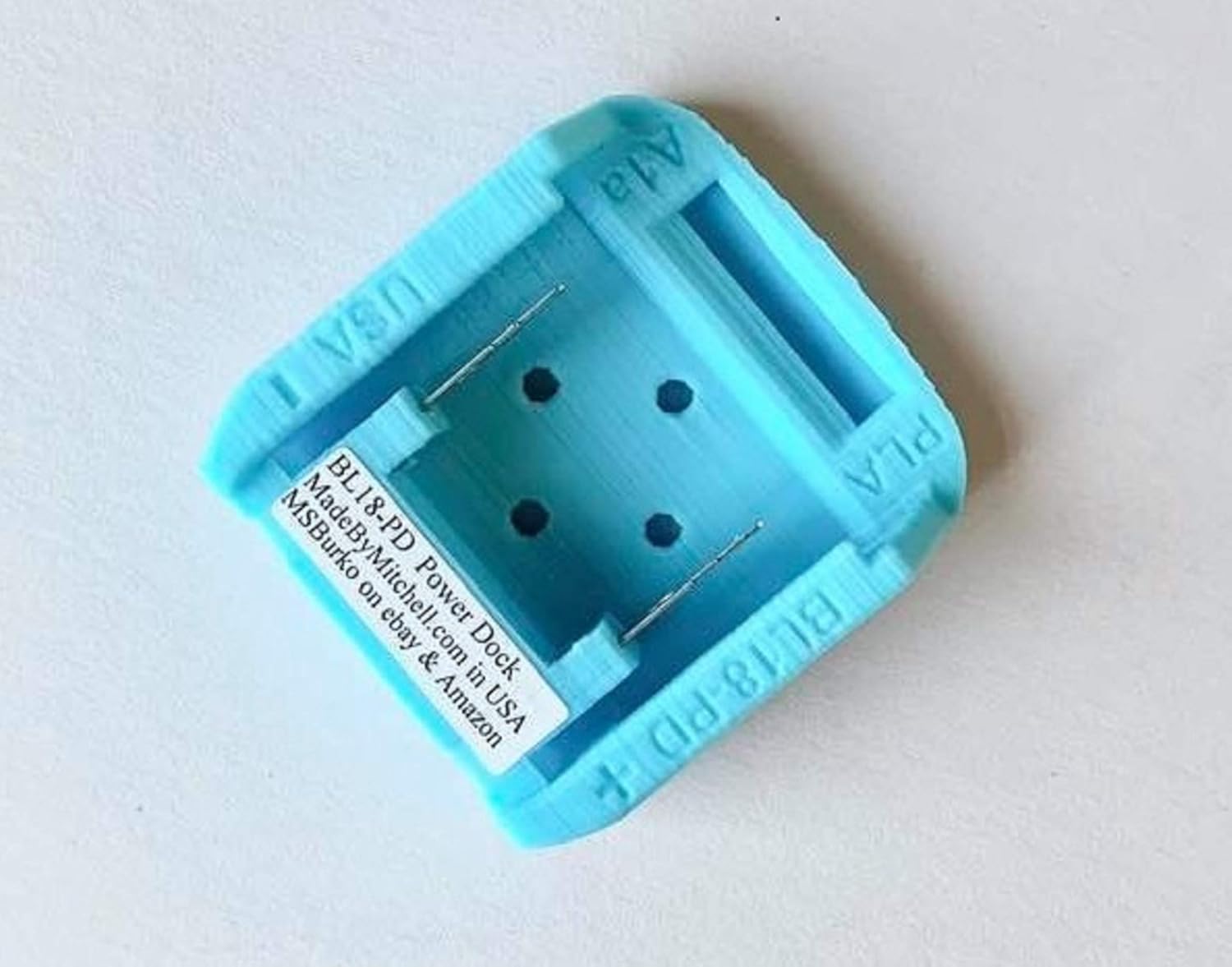 Made by Mitchell BL18 Power Dock Compatible with Makita BL1815 BL1830 Battery Quick Connect Disconnect Holder Mount DIY with 12AWG Crimped terminals USA PN BL18-Q12