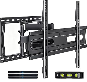 TV Wall Mount for 32-65 Inch, Mount with Swivel and Tilt, Full Motion TV Bracket with Articulating Dual Arms, Fits 16inch Studs, Max VESA 400X400 mm