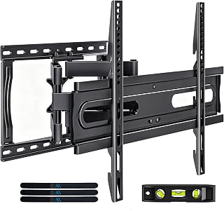 AX WABER TV Wall Mount Bracket for 32-65 Inch TV Full Motion Dual Articulating Arm with Swivel & Tilt, Max VESA 400x400mm，Fits 8” 12” 16" Studs, Supports 99 lbs for Flat & Curved Screens AX02MB01