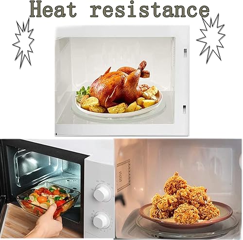 Miniatura 5 de Microwave Plate Round Glass Tray Microwave Oven Cooking Plate , For 9.6" 10.6'' 12.4'' Microwave Oven Flat Turntable Plate Replacement Flat Base