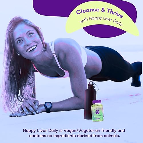 Miniatura 6 de purple tree Happy Liver Daily | Apoyo hepático y limpieza con cardo mariano 80% de silimarina, raíz de diente de león, hoja de alcachofa, té de vid