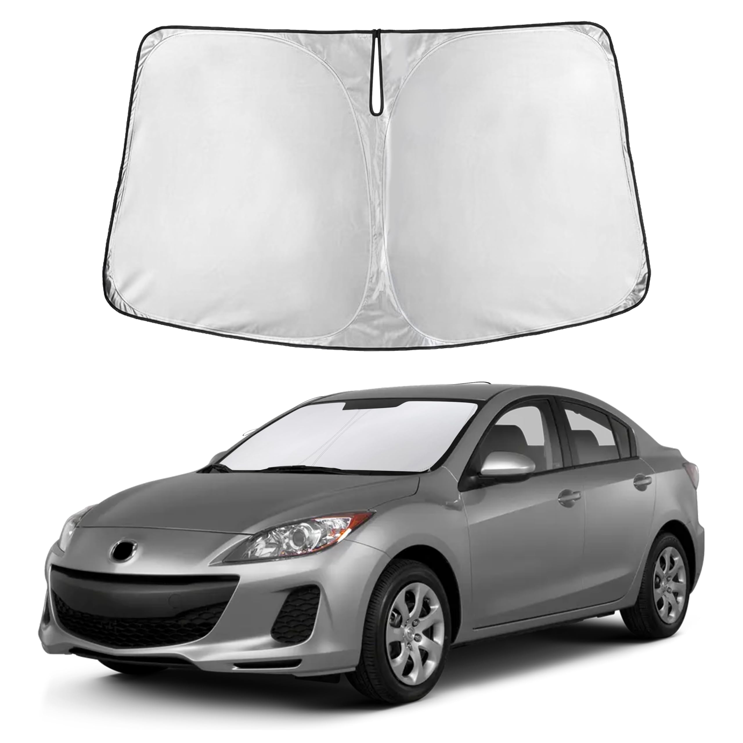 Autovir Windshields Sun Shade Fit for 2010-2011 2012 2013 Mazda 3