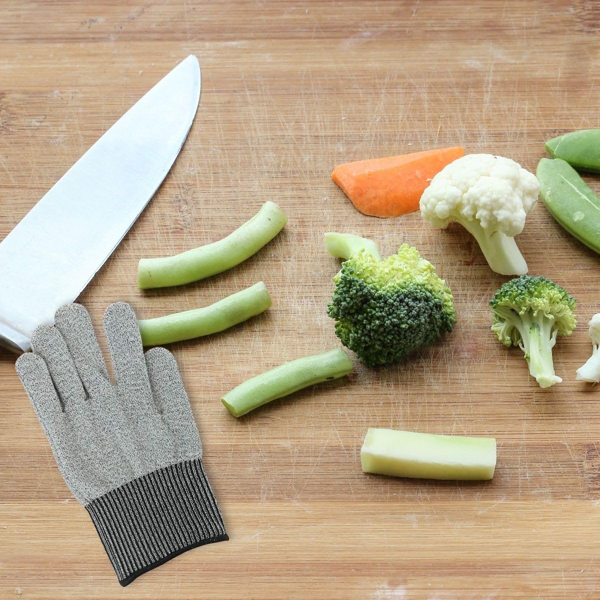 Gant Anti-Coupures Fackelmann - Protection Cuisine Et Mandoline - Gris - Taille Unique