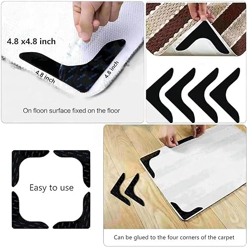 Miniatura 2 de Alfombra vintage bohemia de mediados de siglo, 6 x 8 pies, estampado geométrico abstracto retro negro y naranja, moderno y contemporáneo,