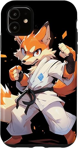 Funda para iPhone 11 Karate Fox Taekwondo Artes Marciales Fighter