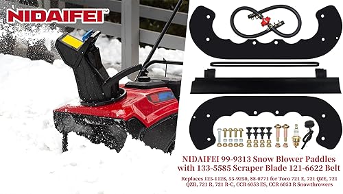 Miniatura 9 de 99-9313 Palas sopladoras de nieve con raspador 133-5585 121-6622 Kit de accesorios para cinturón que reemplaza 55-9250, 55-9251, 88-0771, 125-1128