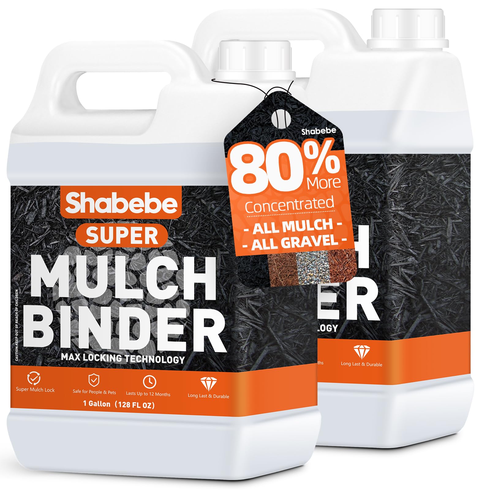 Photo 1 of Shabebe Mulch Bond, 2Gallon Rock Glue for Landscaping Heavy Duty Gravel Binder & Stone Adhesive, Fast-Drying, Non-Toxic, Weather-Resistant, Strong Hold for Slopes, Walkways, Mulch Binder& Pine Straw