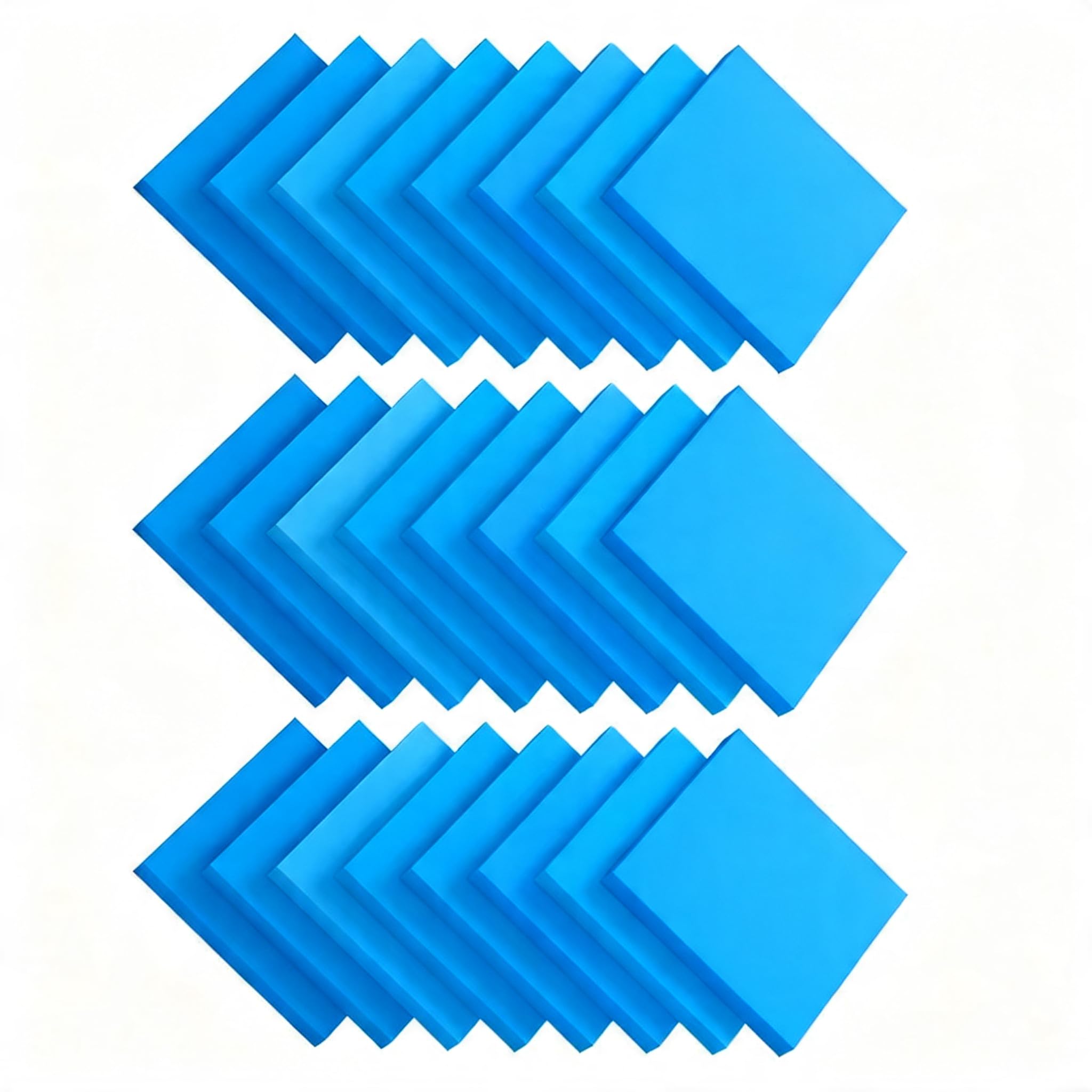Sticky Notes, 3 x 3 in, 24 Pads, for School, Home and Office,42 Sheets/Pad,Total 1008 Sheets (24 pcs neon Blue)