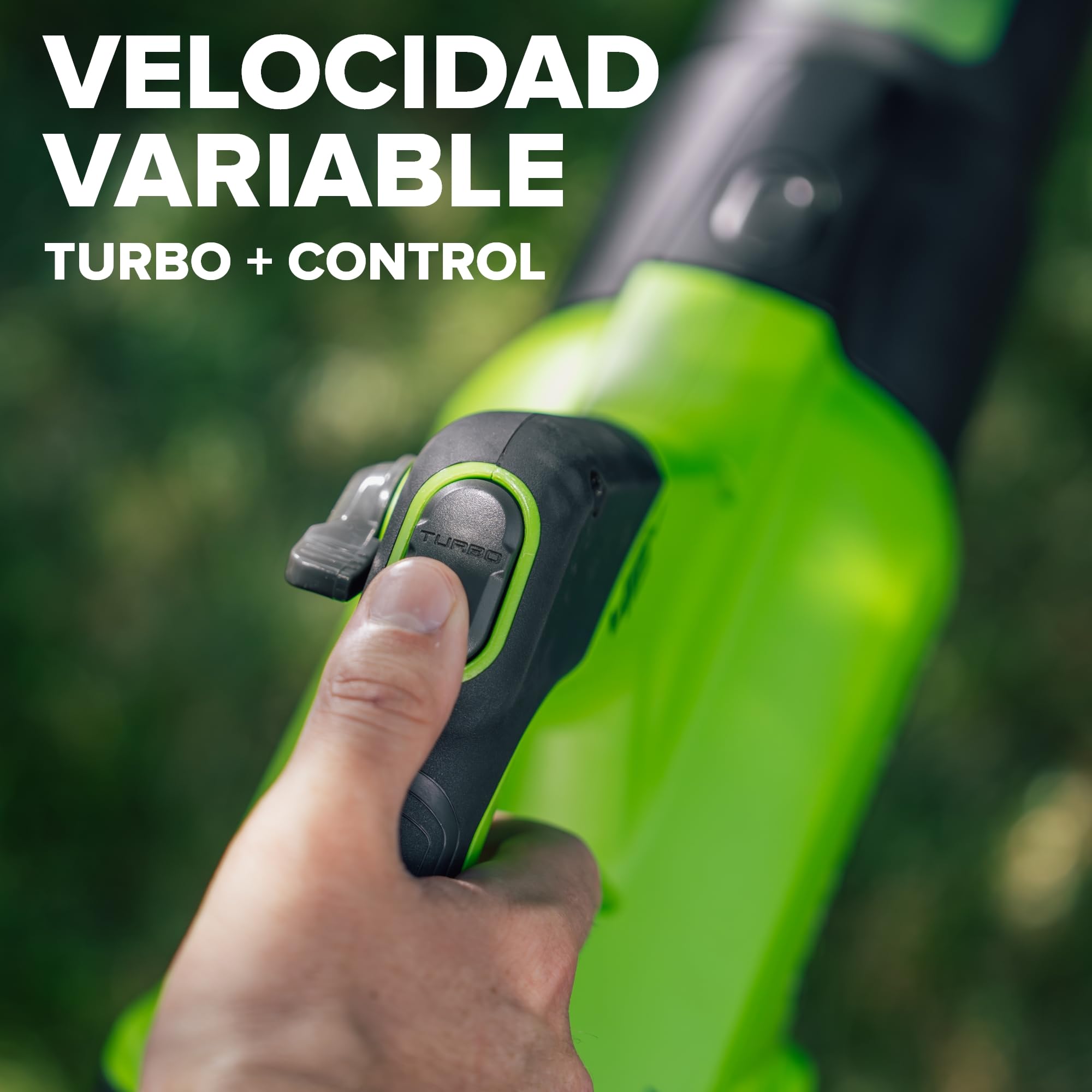 Greenworks 48V(24V x 2) Soplador de Hojas a Batería Axial, con Motor sin Escobillas, Función Turbo, 217 km/h, 16,4 m³/min SIN Dos de Las Baterías de y Cargador, Garantía de 3 Años BL48L00-01