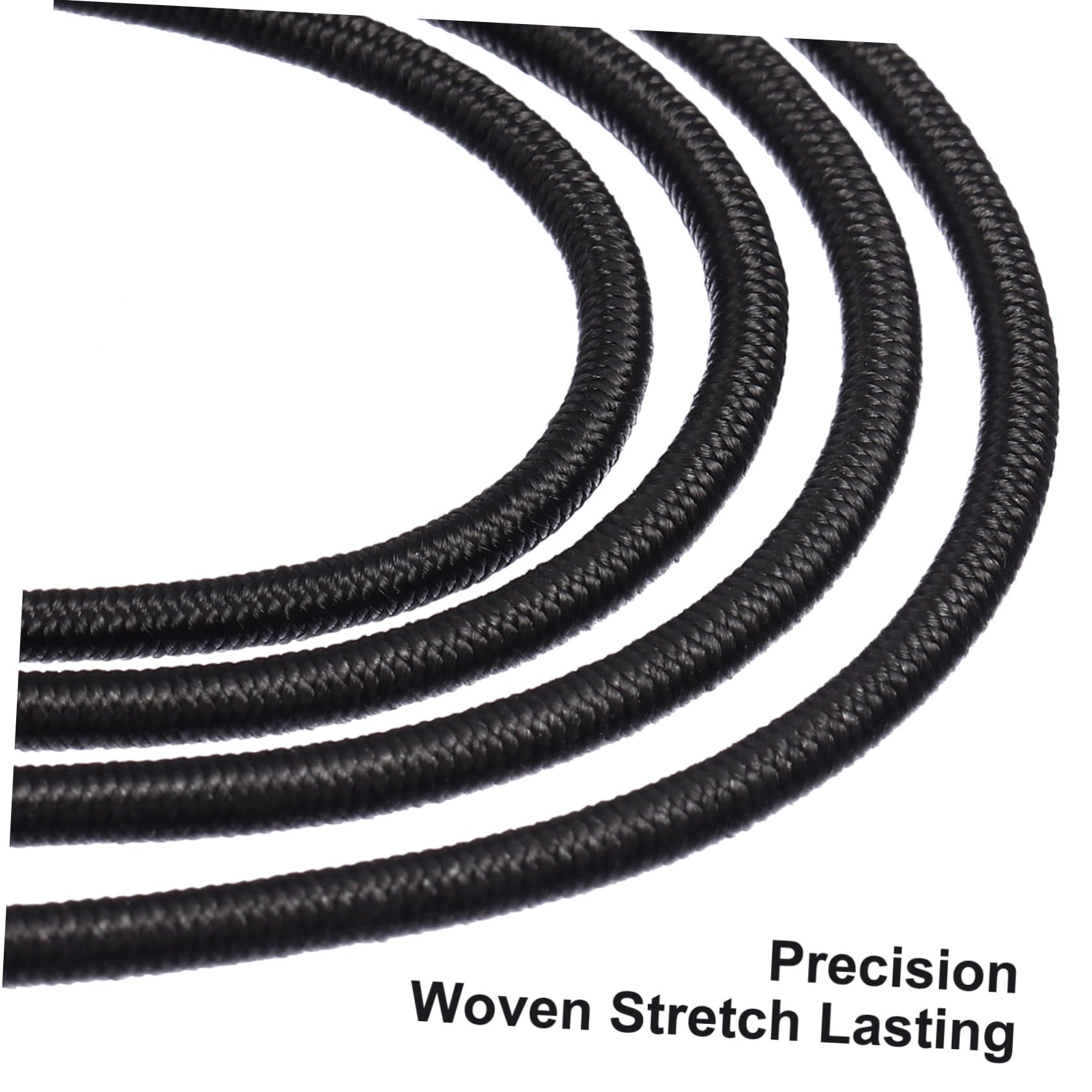 Cinta Elástica Redonda Negra 2,5 Mm 100 m para Manualidades DIY Costura Confección Accesorios para Disfraces y Mascarillas Uso Doméstico y Artesanal