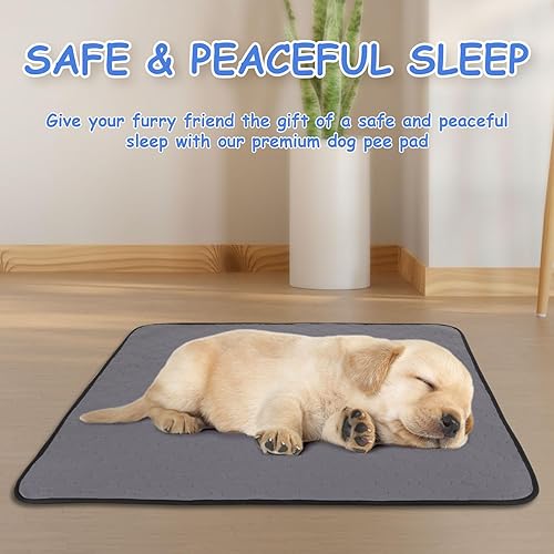 Miniatura 8 de AT1NTEN Paquete de 2 almohadillas reutilizables para orina de perro, impermeables, almohadillas de entrenamiento lavables con esquinas redondeadas,