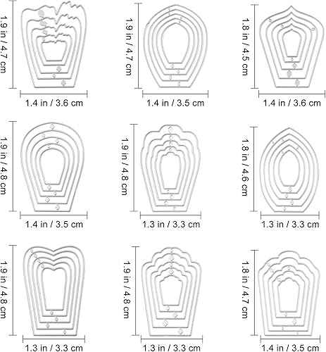 Miniatura 5 de EXCEART Plantilla circular de troqueles de corte de flores, plantilla en relieve para manualidades, álbumes de recortes, papel, álbum de fotos para