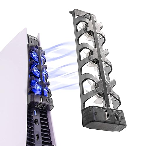 Miniatura 4 de Ventiladores de refrigeración PS5, ventilador de refrigeración Playstation 5 compatible con PS5 Discs Edition y edición digital
