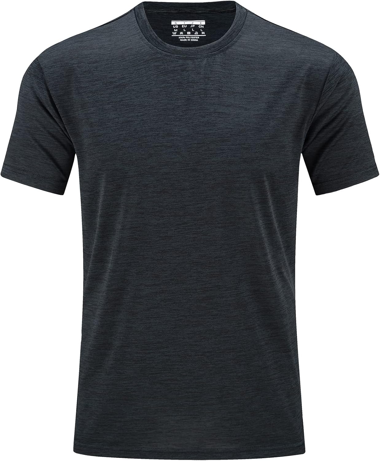 Tacvasen Herren Sweatshirts Crew Neck Kurzarm Funktionales Hemd Schnelltrocknen Sporttraining T-Shirt