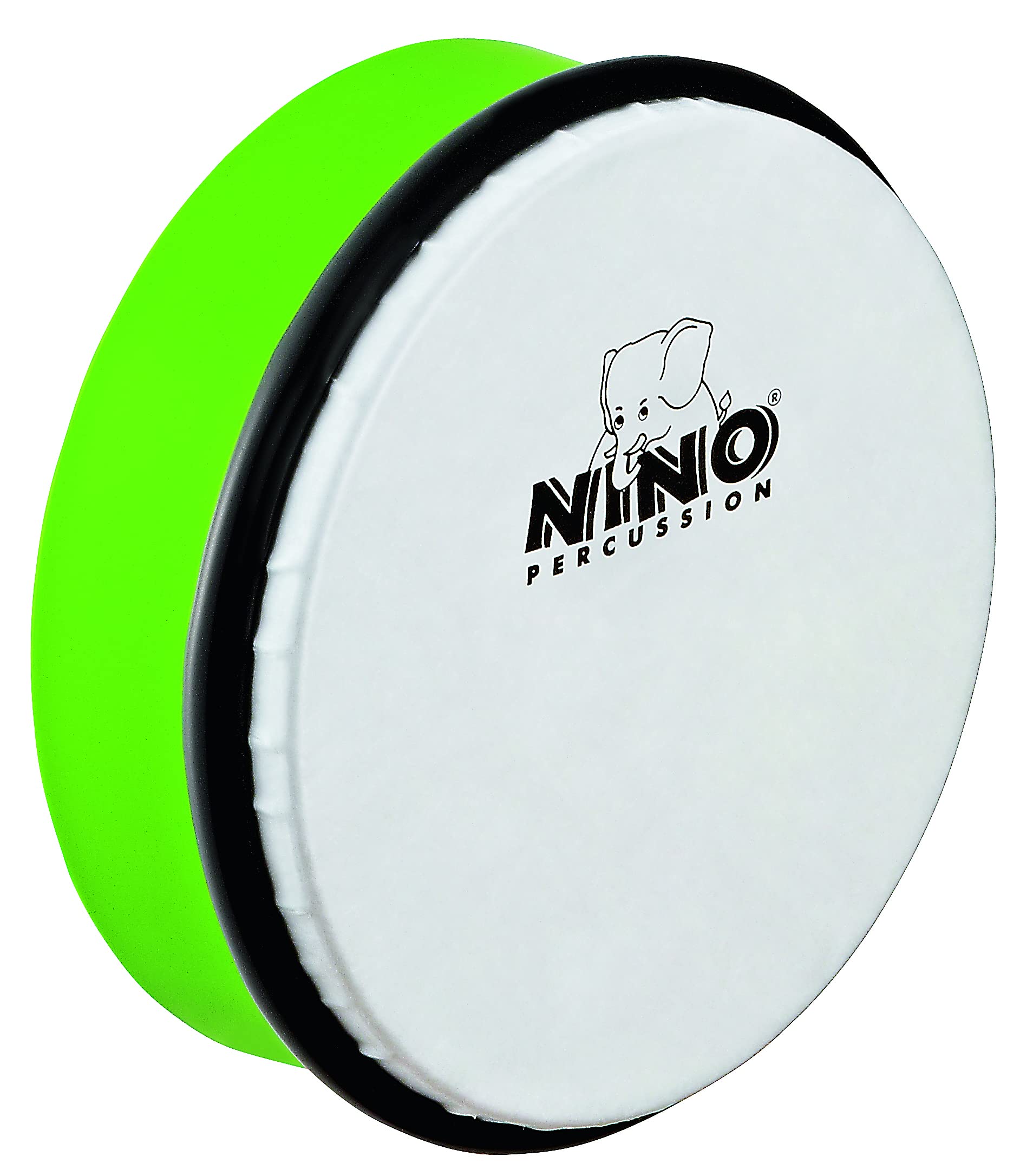Nino Percussion NINO45GG Tamburello con Battente, ABS, 8 Pollici, Verde